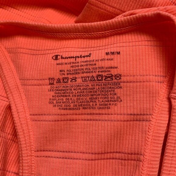 Champion Women's Racerback Tank Top Size Medium Coral Orange Scoop Neck NWT - Picture 4 of 6